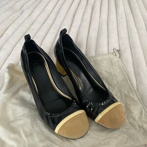 Lanvin Black and Tan Heels